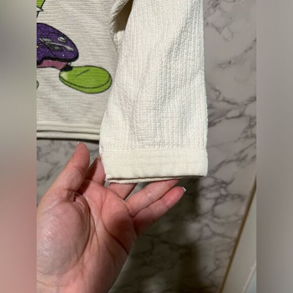 Vintage 80s Mickey Mouse Sz L Crewneck Sweatshirt 100% Cotton - Picture 2 of 8